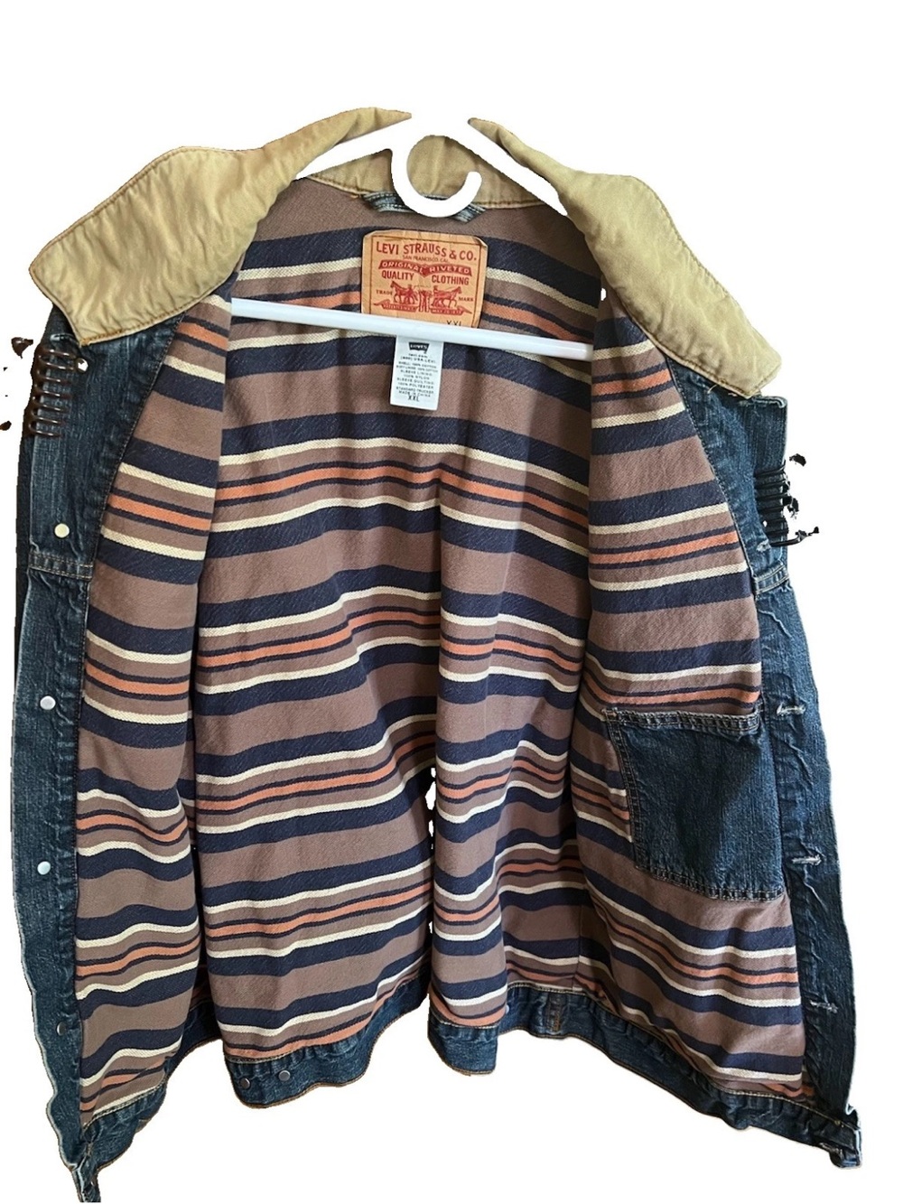 Vintage 90s Levi's 70518 4019 Lined Denim Trucker Jacket Men's XXL Excellent Con
